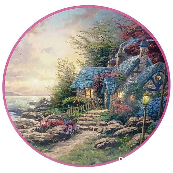Ceaco Other - Thomas Kinkade Seaside Hideaway Painting  Art 24" Round 750 Pc Puzzle